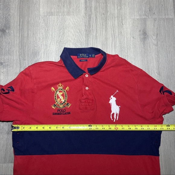 Polo by Ralph Lauren Red and Blue Men's Shirt - Picture 6 of 8